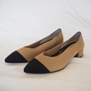 Rothy's Size 11 High Point Heel Tan and Black